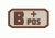 Voodoo Tactical Blood Type Rubber Patch, B+, Gray, 07-0993014000