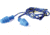 Walkers Corded Earplug with Blue/Yellow Cord, 27 dB NRR, Blue, GWP-TPRCORD-BL