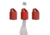 Wicked North Gear Turkey Beard Hanger, 3 Pack, Red, B801-A013-R