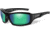 Wiley X WX Echo Sunglasses - Polarized Emerald Mirror w/ Amber Tint Lens / Gloss Black Frame CCECH04