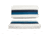 Wise Deluxe Pontoon 36in Pontoon Bench Seat, White/Navy/Blue, Large, 8WD100-1008