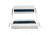 Wise Deluxe Pontoon Flip-Flop Seat, White/Navy/Blue, Large, 8WD125FF-1008