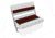 Wise Deluxe Pontoon Flip-Flop Seat, White/Red/Charcoal, Large, 8WD125FF-1009