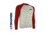 XGO Logo Baseball Shirt, Grey W/Red, Large, 1GH51FP-L-624