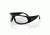 Zan Headgear California Sunglass, Shiny Black Foam Padded, Clear Lens EZCA001C