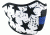 Zan Headgear Half Mask, Neoprene, Thin Blue Line Half Mask, WNFM171H