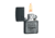 Zippo Black Crackle Classic Style Lighter w/ Zippo Logo Chrome Emblem 363