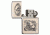Zippo Ivory Scrimshaw Liberty Eagle Chrome Pocket Lighter, 29517