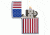 Zippo Patriotic Street Chrome Pocket Lighter 29722