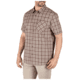 5.11 Tactical Carson Plaid Short Sleeve Shirt, Stone Plaid - 71394-417-S