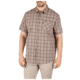 5.11 Tactical Carson Plaid Short Sleeve Shirt, Stone Plaid - 71394-417-S