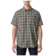 5.11 Tactical Hunter Plaid Short Sleeve Shirt - Men's, Flint Plaid, Extra Small, Regular, 71374-047-XS