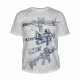 5.11 Tactical Logo T Shirt Sleeve Ar Sketch, White, M 41006CD-010-M