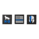5.11 Tactical Thin Blue 1x1 Patch, 3-pack - Unisex, Blue, 1 SZ, 81757-676-1 SZ