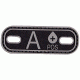 5IVE STAR GEAR Morale Patch,Blood Type A Plus,Black/Grey 6628000