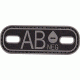 5IVE STAR GEAR Morale Patch,Blood Type AB Minus,Black/Grey 6633000