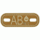 5IVE STAR GEAR Morale Patch,Blood Type AB Minus,Coyote/Tan 6641000