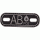 5IVE STAR GEAR Morale Patch,Blood Type AB Plus,Black/Grey 6632000