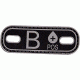 5IVE STAR GEAR Morale Patch,Blood Type B Plus,Black/Grey 6630000