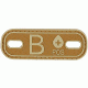 5IVE STAR GEAR Morale Patch,Blood Type B Plus,Coyote/Tan 6638000
