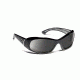 7 Eye AirDam Leveche Sunglasses,SharpView Polarized Gray Lens,Glossy Black Frame,S-L 440553