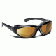 7 Eye Bora Sunglasses, Glossy Black Frame, Sharp View Copper 140642