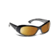 7 Eye Zephyr Womens Sunglasses, Glossy Black Frame, Polarized Copper NXT Lens 560557
