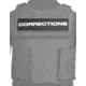 Ace Link Armor Corrections Patch, White On Black, B-TG-ID-COR-WH-BLK