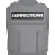 Ace Link Armor Corrections Patch, White On Black, B-TG-ID-COR-WH-BLK