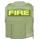 Ace Link Armor Fire Patch, Yellow On Green, B-TG-ID-FI-YL-GRN