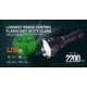 Acebeam L19 2.0 Long Range Flashlight, 21700 Li-Ion Battery, 2200 Lumen, Black, 163.8x60x25.4mm, L19 2.0 White SFT40