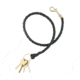Aker Leather Brass Hook &amp; Ring, Plain, Black, A699-BP-B