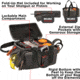 Allen Competitor Premium Molded Lockable Range Bag, Internal Tote and Fold-Up Gun Mat, Heather Gray/Red, 16.6 in x 9 in x 11.8 in, 8325