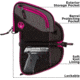 Allen Ruger Tucson Womens Handgun Case, Black/Orchid, 8in, 27409