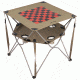 ALPS Mountaineering Eclipse Table with Checkerboard Top, 27 x 27 x 26 inches, Khaki, 8360114