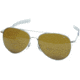 American Optical 8 Flight Gear General Sunglasses Silver Frame Cometan Brown Glass Lens Bayonet Temples