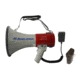 AmpliVox Mity-Meg 25 Watt Megaphone with Detachable Mic and Rechargeable Lithium Battery Bundle, Red, White, SB602MR