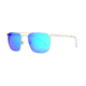 Anarchy Hundo Sunglasses, Matte silver Frame, Smoke with Blue Mirror Lens, 10223764.QTM