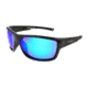 Angler Eyes Bullhead Sunglasses, Matte Black Frame, Smoke Polarized with Blue Mirror Flash Lens, Polarized, 10222157.FGX