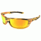 Angler Eyes Carp Sunglasses, Bark Camo Frame, Smoke Polarized with Orange Mirror Flash Lens, Polarized, 10222155.FGX