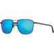 AO Airman Sunglasses - Mens, Matte Black, SunFlash Blue Mirror AOLite Nylon Lenses, Matte Black / SunFlash Blue Mirror Polarized Lens, 56-15-145, AIR156STBKBMN-P