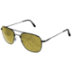 AO II 8-Base Sunglasses, Black, Wire Spatula, Gold Mirror Lens, 52mm, Small B-GMP-WS-52
