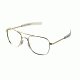 AO Flight Gear Pilot Series Sunglasses Frame, No Lens, Gold, Bayonet, 55mm Lens G-BNT-55