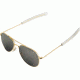 AO Flight Gear General Sunglasses, Bayonet, Gold Frame, Silver Mirror Lens, 58mm, 30514?