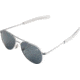 AO Flight Gear General Sunglasses, Bayonet, Silver Frame, CC Gray Poly Lens, 58mm, 30583