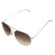 AO Flight Gear General Sunglasses, Wire Spatula, Silver Frame, Polycarbonate Gradient Brown Lens, 58mm, 32614