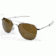 AO Original Pilot Sunglasses, Bayonet, Silver Frame, Brown Glass Lens, Polarized, 57mm, 30123