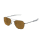 AO Original Pilot Sunglasses, Bayonet, Matte Chrome Frame, HC Amber Poly Lens, Polarized, 57mm, 30143