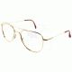 AO Flight Gear Pilot Series Sunglasses Frame, No Lens, Gold, Wire Spatula, 55mm Lens G-WS-55 
