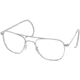 AO Flight Gear Pilot Series Sunglasses Frame, No Lens, Silver, Comfort Cable, 55mm Lens S-CC-55